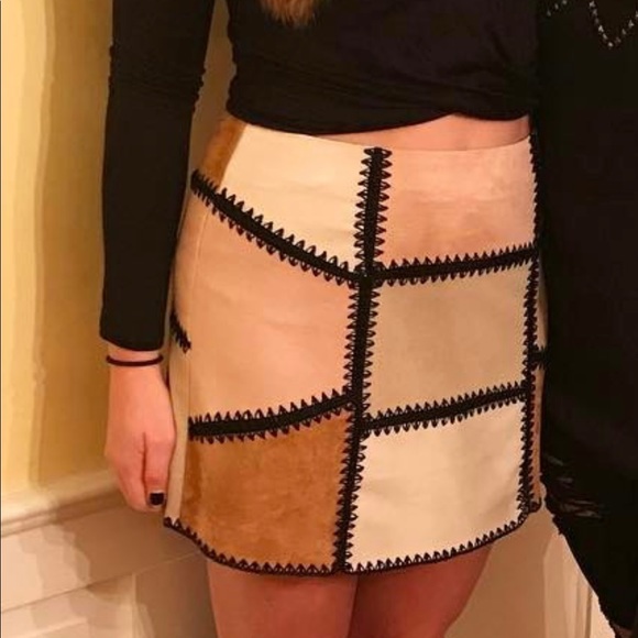 Gianni Bini Patchwork Pink Skirt (Size M) - Picture 4 of 5